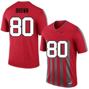 Men's Ohio State Buckeyes #80 Noah Brown Throwback Nike NCAA College Football Jersey Hot RVJ5544VN